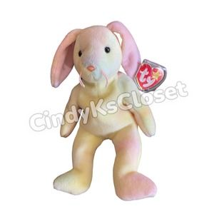 ty Beanie Baby 1999 “Hippie” pastel multicolor bunny 9” with tag